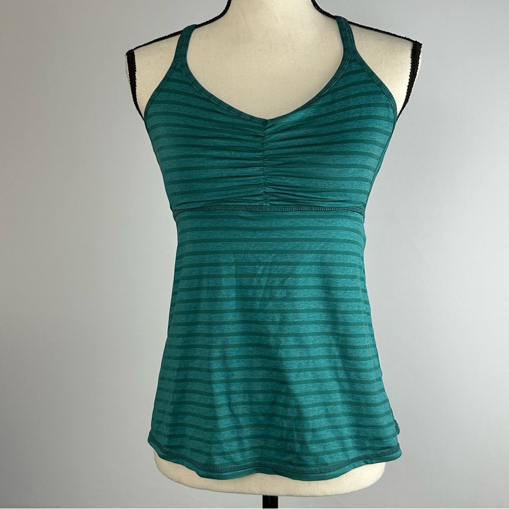 PRANA Filament Striped North Sea tank with lace back - size small
